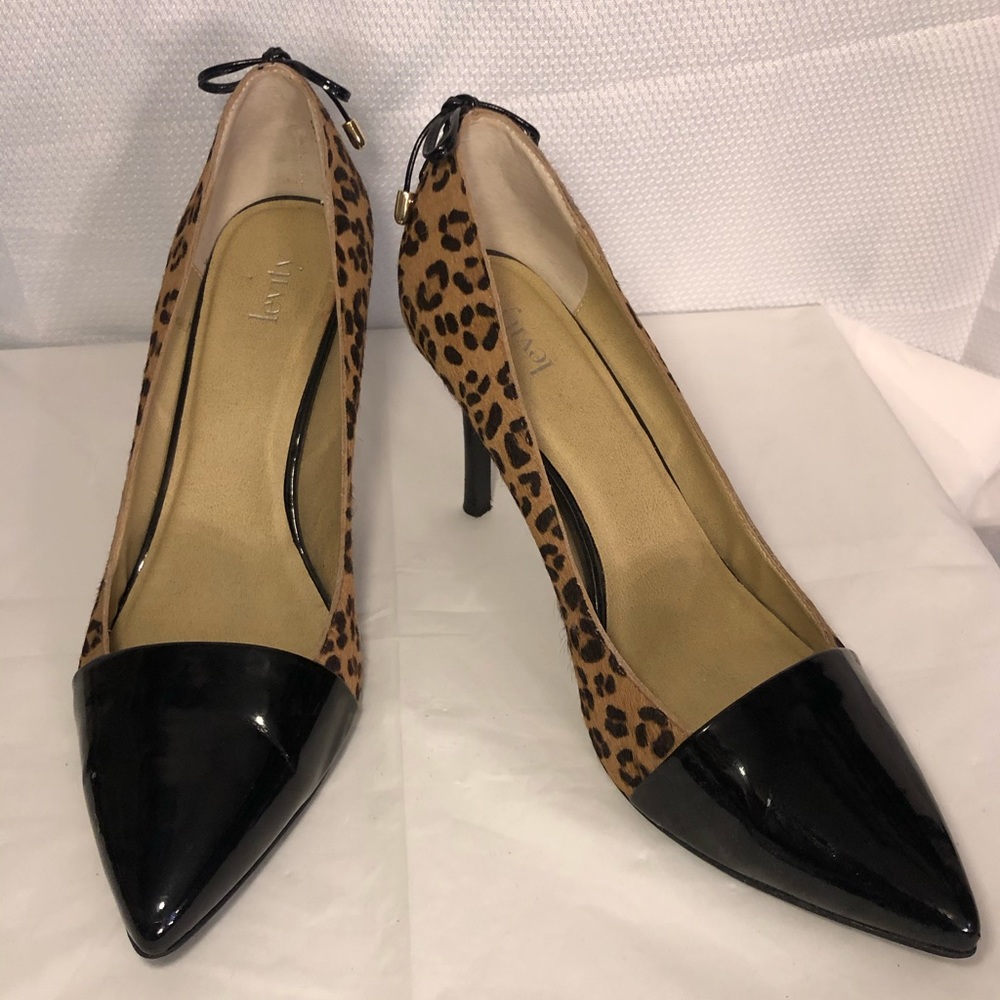 Levity Animal Print Lace Back Sexy Heels